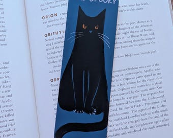 Marque-page Stay Spooky - Cadeau pour les amateurs de lecture - Marque-page chat noir pour les amoureux des chats