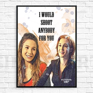 Wayhaught Wall Art | Shoot Anybody | DIY Printable Poster | Digital File | Waverly Wynonna Earp Sheriff Nicole Haught Purgatory