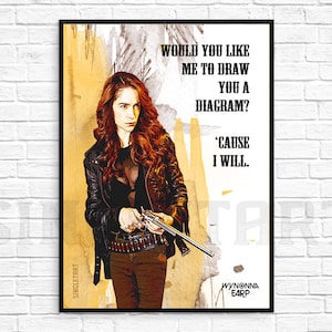 Wynonna Earp Wall Art | Draw You A Diagram | DIY Printable Poster | Digital File | Waverly Earp Sheriff Nicole Haught Wayhaught Purgatory