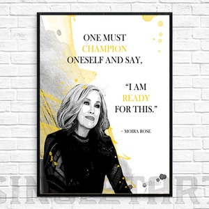 Arte mural de Moira Rose / Hay que defenderse a uno mismo / Póster imprimible DIY / Archivo digital / Schitt's Creek