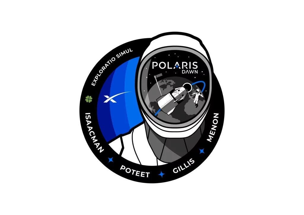 Spacex Polaris Dawn Mission Patch Sticker 3 Inch Mission Etsy