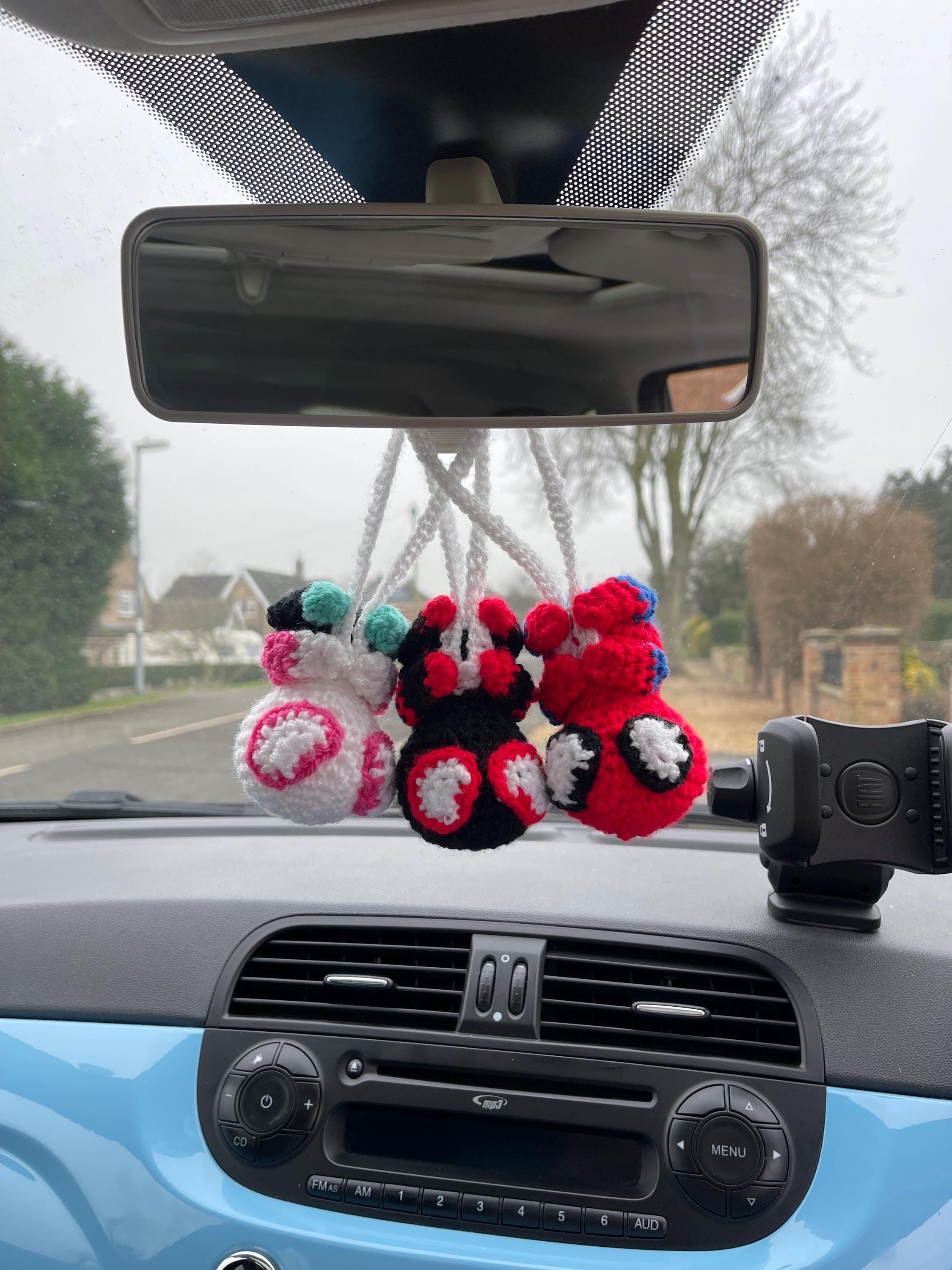 Spider-man Rear View Mirror Charm | Crochet Spider-man Charm