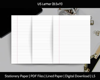 narrow ruled paper etsy