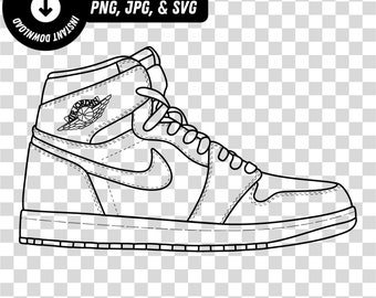 air jordan black outline