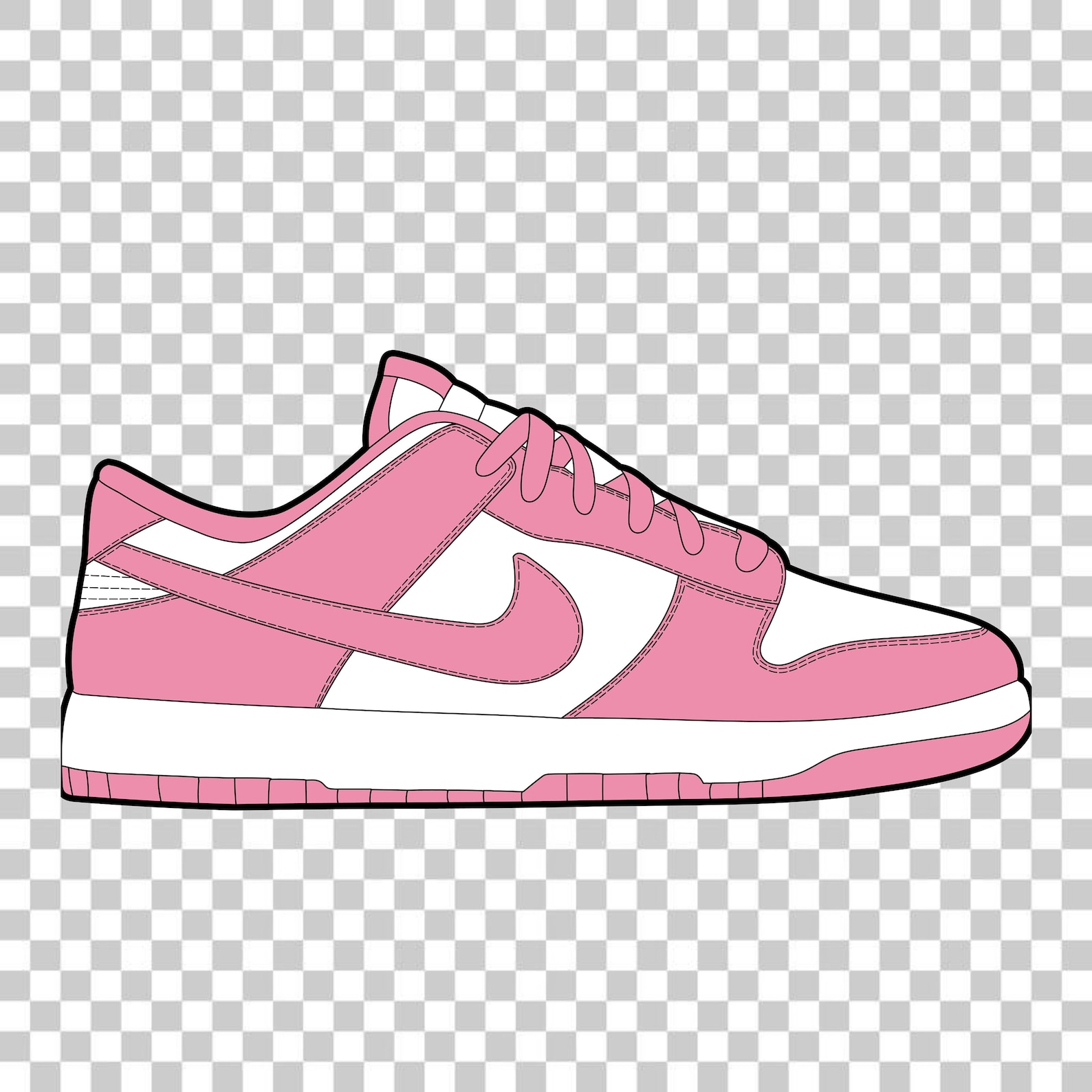 Dunk Low Pink Sneaker SVG JPG & PNG Datei Set von 9 Etsy