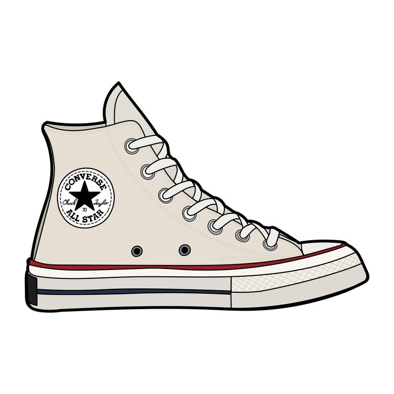 Chuck Taylor Sneaker SVG PNG & JPG File Set of 3 Sneaker - Etsy