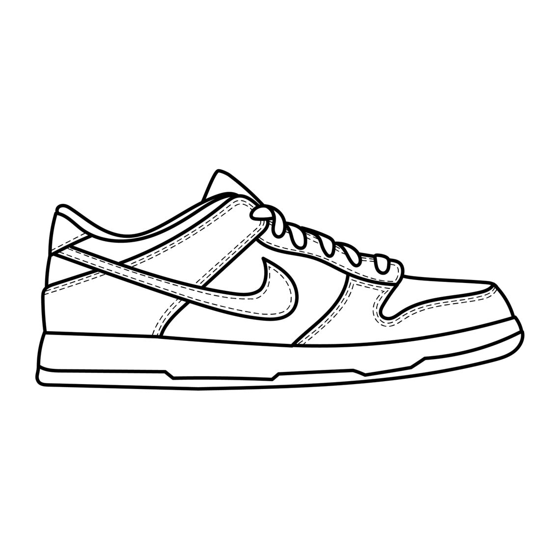 Dunk Low SVG PNG & JPG Transparent Sneaker Outline Cut Out - Etsy Australia