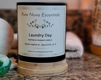 ランドリーデー - カスタムソイブレンド - 香り付きキャンドル - フレッシュでクリーン
