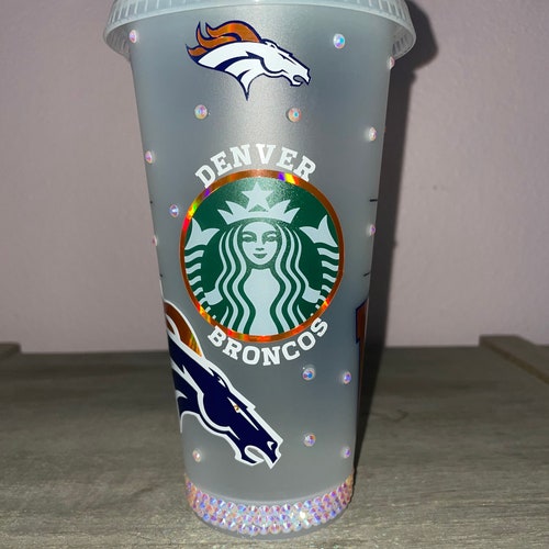Denver Broncos Starbucks Cold Cup Etsy