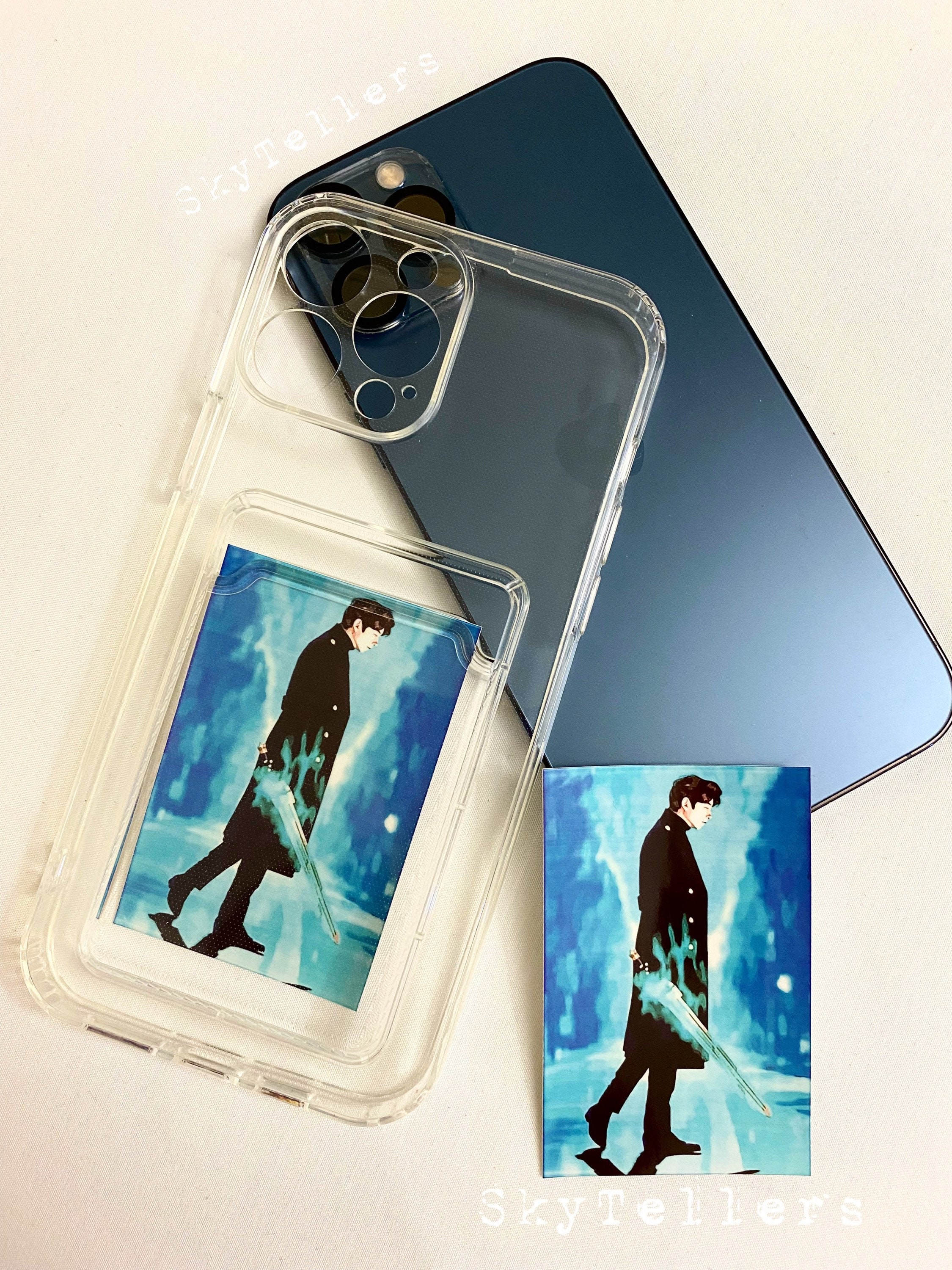 Clear Polaroid Photo iPhone Case | Clear Card Holder Phone Case For Apple iPhone Bumper Credit Slot Back Cover