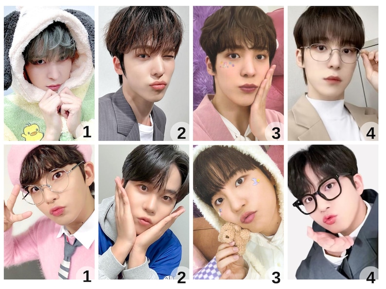 Llavero ATEEZ Kpop - Marco de fotos de doble cara con encanto de nombre con cuentas / San, Mingi, Seonghwa, Wooyoung, Hongjoong, Yeosang, Yunho, Jongho imagen 5
