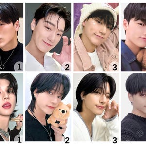 Llavero ATEEZ Kpop - Marco de fotos de doble cara con encanto de nombre con cuentas / San, Mingi, Seonghwa, Wooyoung, Hongjoong, Yeosang, Yunho, Jongho imagen 2