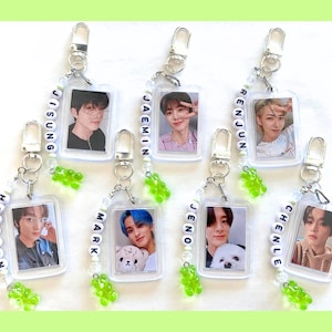 Dreamcatcher Kpop Keychain - Double Sided Photo Name Beaded | Jiu