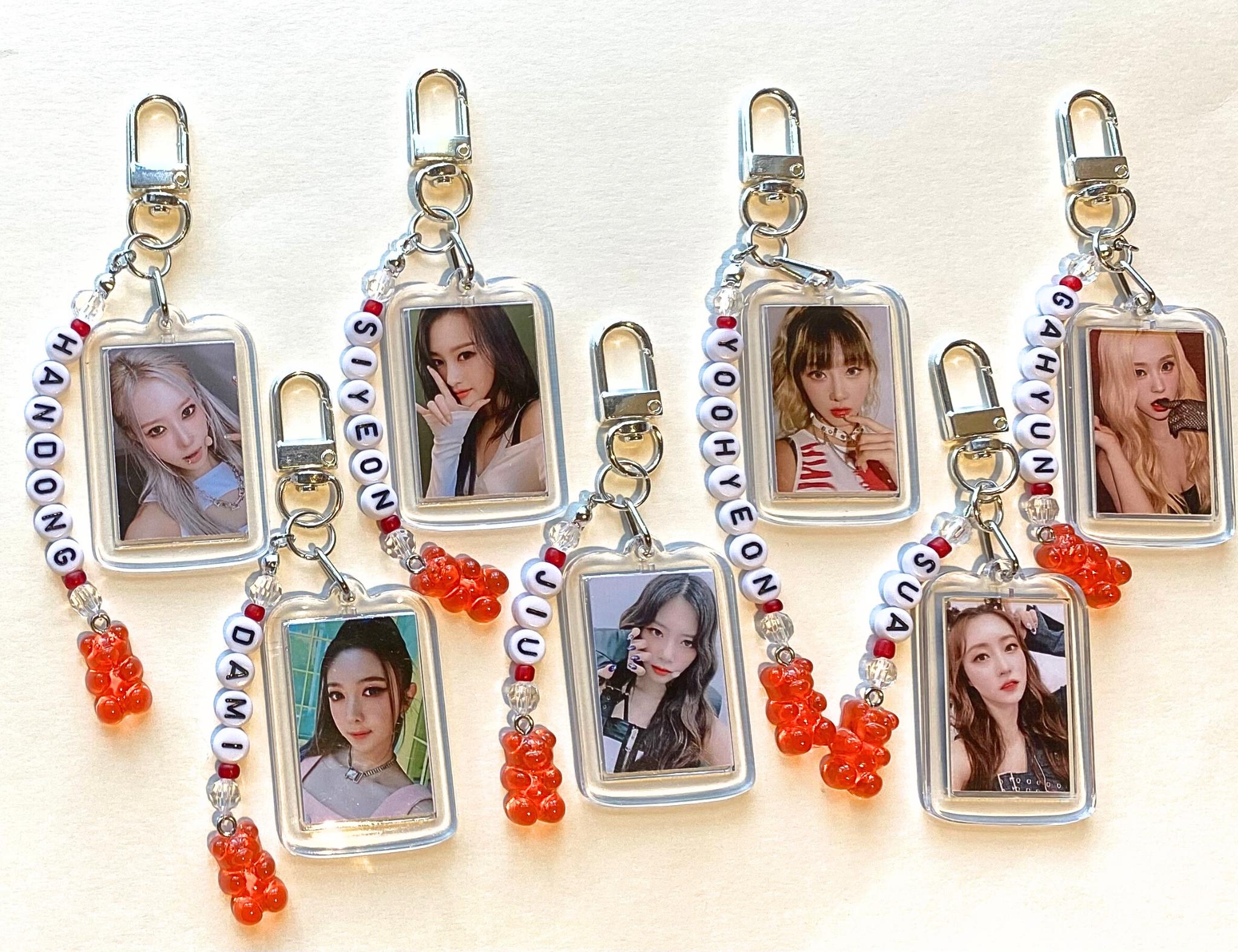 Dreamcatcher Kpop Keychain - Double Sided Photo Name Beaded | Jiu