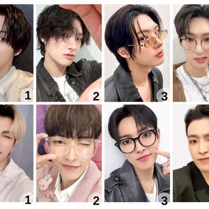 Llavero ATEEZ Kpop - Marco de fotos de doble cara con encanto de nombre con cuentas / San, Mingi, Seonghwa, Wooyoung, Hongjoong, Yeosang, Yunho, Jongho imagen 3