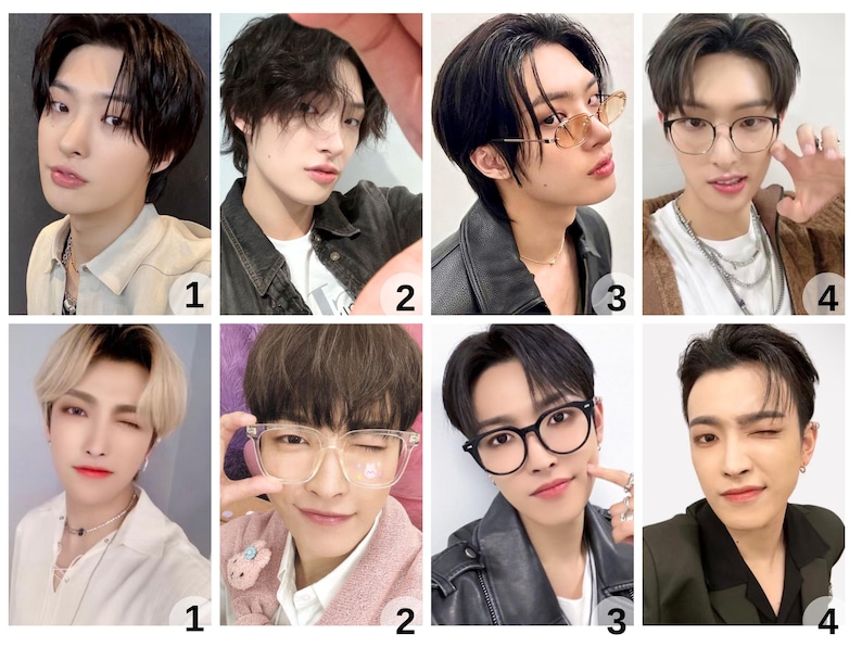 Llavero ATEEZ Kpop - Marco de fotos de doble cara con encanto de nombre con cuentas / San, Mingi, Seonghwa, Wooyoung, Hongjoong, Yeosang, Yunho, Jongho imagen 3