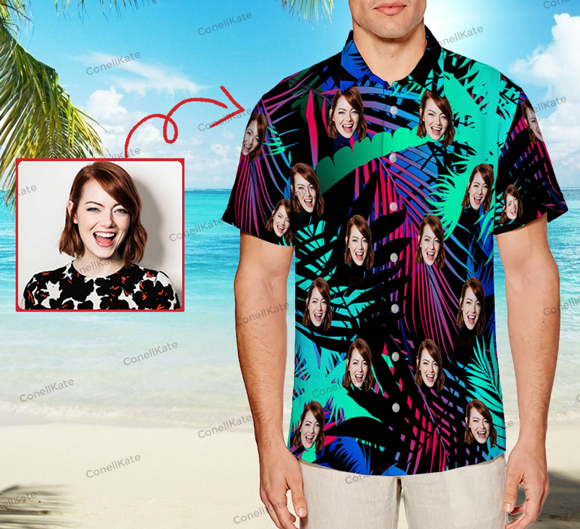 Discover Custom Hawaii Shirt, Coconut Tree Pocket Hawaiian Shirt