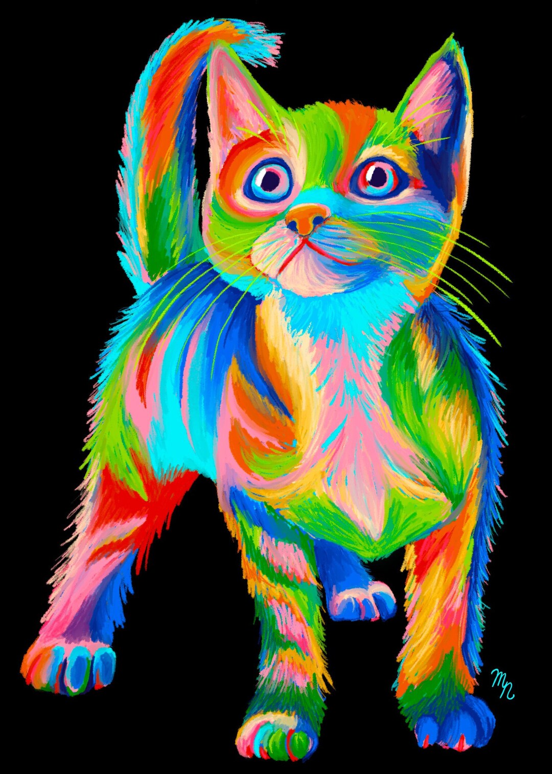 Rainbow Kitty - Etsy