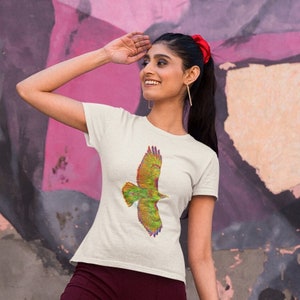 Hawk Graphic Tee, Nature Lover Shirt, Animal Print Top, Unisex Bird T-shirt, Wildlife Tee, Intricate Design Shirt
