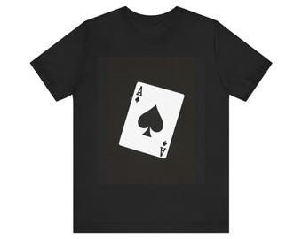 Ace of Spades Graphic Tee | Black Playing Card T-Shirt | Poker, Casino & Card Game Lovers Gift | Gothic Rock Unisex Shirt