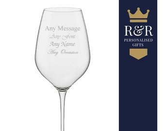 Large Wine Glass Inalto Tre Sensi 550ml - Personalise with any name, message or image.