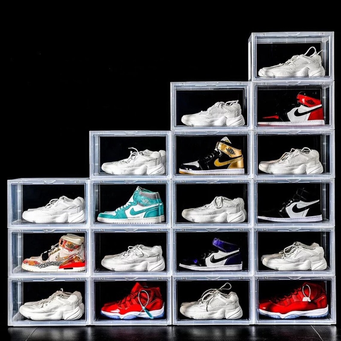 Shoe Storage Box Drop Side/front Sneaker Case Etsy