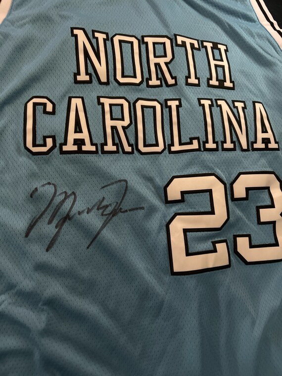 Michael Jordan Signed Autograped North Carolina Tar Heels Basketball Jersey With COA Etsy