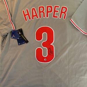 Bryce Harper #3 Philadelphia Phillies Cream Jersey