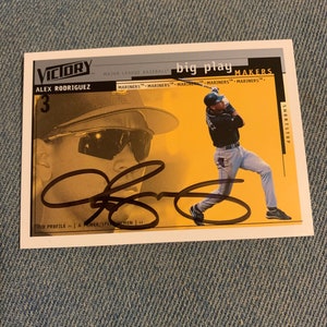 Alex Rodriguez Hand Signed Autographed  Baseball Card COA