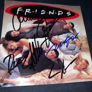 Friends Cast Signed Autographed CD Insert By Jennifer Aniston,  Courteney Cox  Matthew Perry, David Schwimmer, Lisa Kudrow, Matt LeBlanc COA