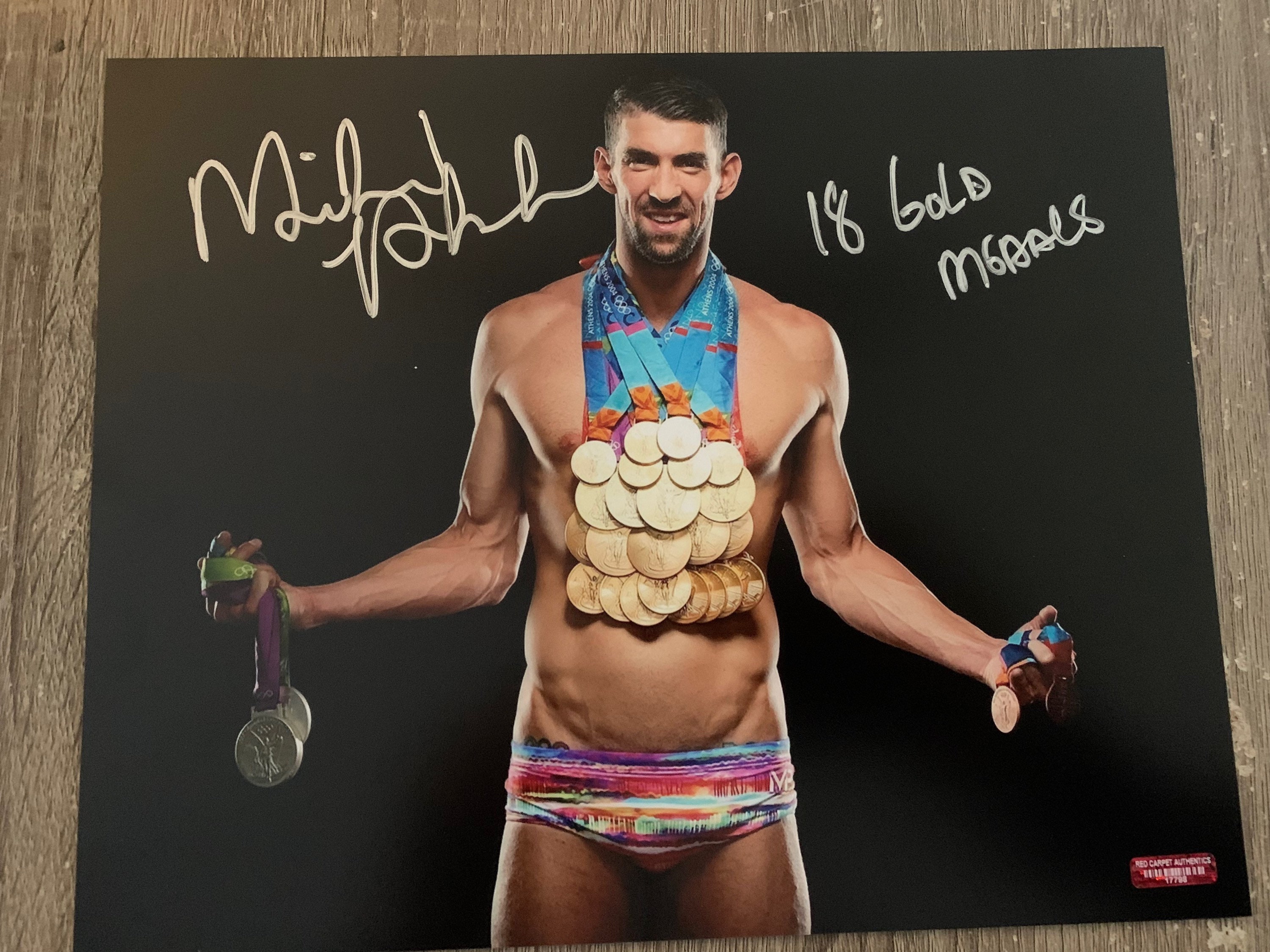 MICHAEL PHELPS Mounted Signed Photo Reproduction Autograph Print A4 264 