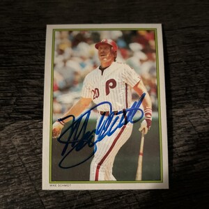 Mike Schmidt Autographed Signed Philadelphia Phillies Baseball Card COA