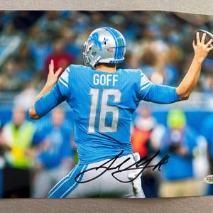 Jared Goff Detroit Lions Signed Autographed 8x10 Photograph COA