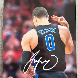 Jason Tatum Signed Autographed Duke Blue Devils 8x10 Photo w/COA Boston Celtics