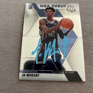 Ja Morant Signed Autographed Memphis Grizzlies Rookie Basketball Card COA