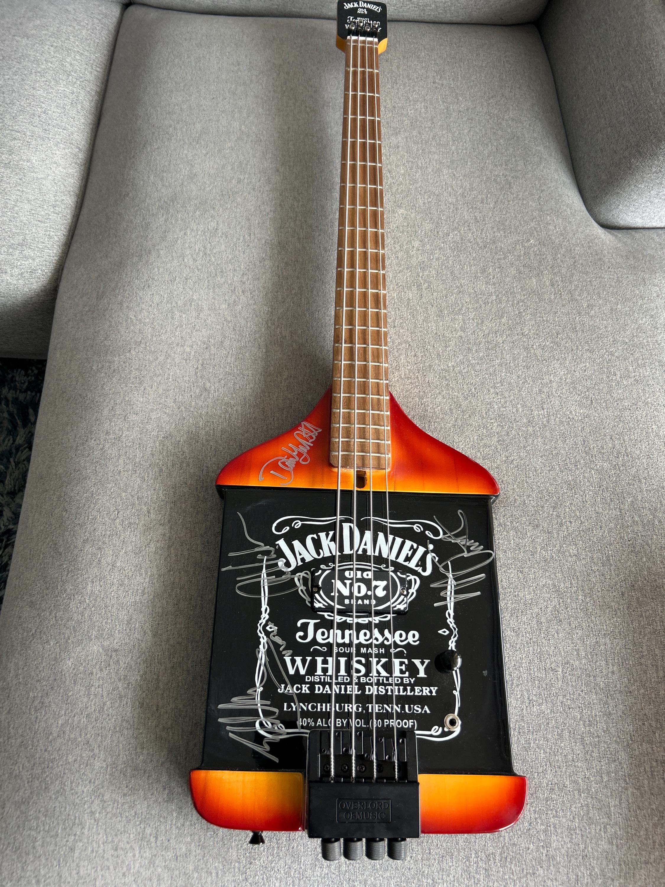 Very Rare Van Halen Signed Autographed Jack Daniels Bass Guitar
