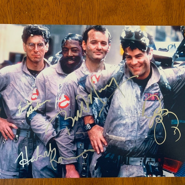 Bill Murray, Dan Akroyd, Harold Ramos & Ernie Hudson Signed Autographed 8x10 Ghostbusters Photo w/ RA COA