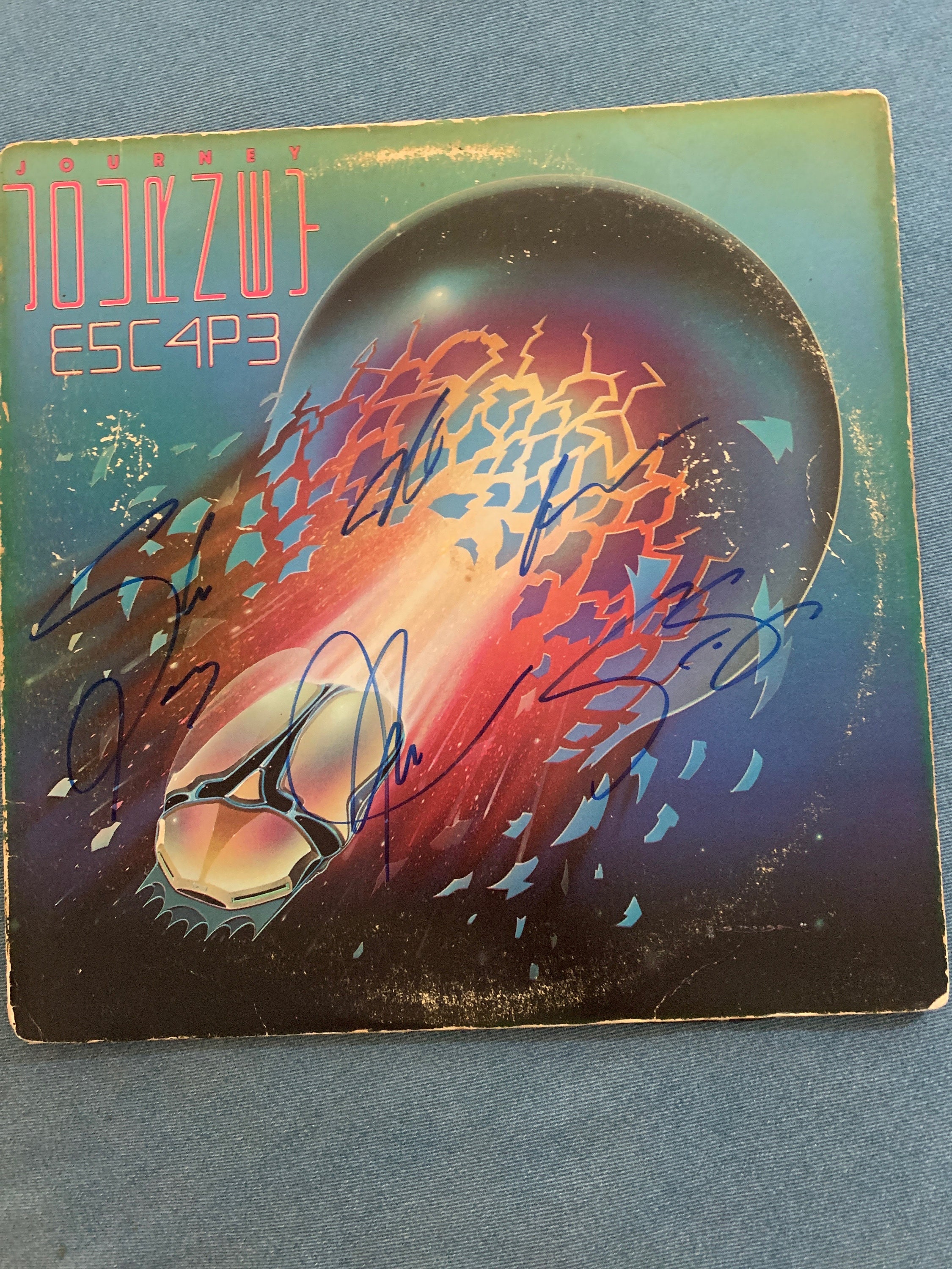 ファッション 通販 Vinyl Escape Autographed Signed Journey Record All by Album 洋楽
