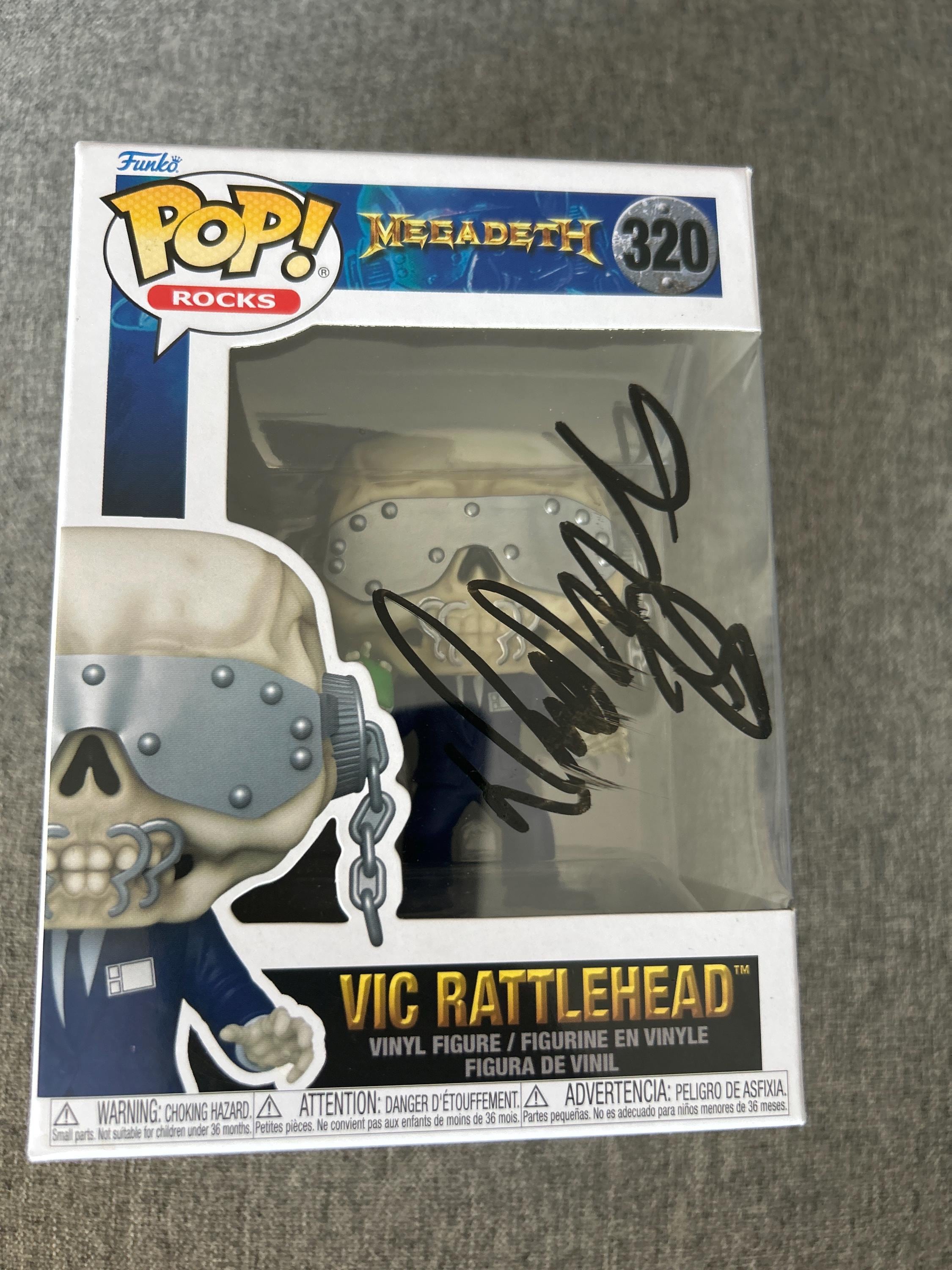 Dave Mustaine Signed Autographed Megadeath Vic Rattlehead Funko