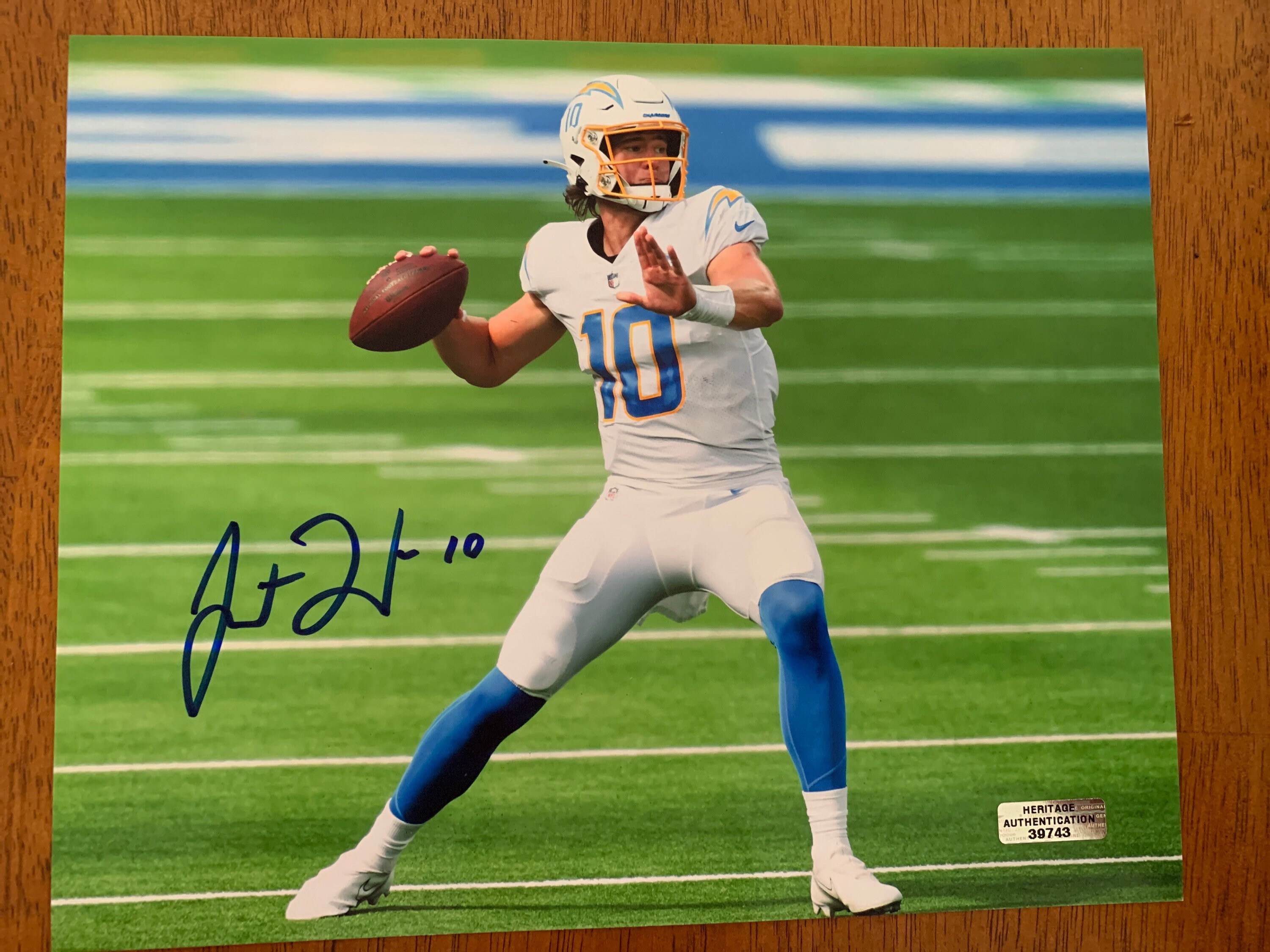 Justin Herbert Hand Signed Autographed 8x10 Chargers Photo Etsy