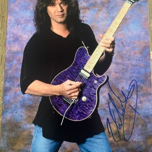Eddie Van Halen Guitar God Signed Autographed 8x10 Photo w/COA
