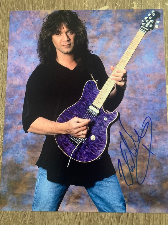 Eddie Van Halen Guitar God Signed Autographed 8x10 Photo W/coa - Etsy