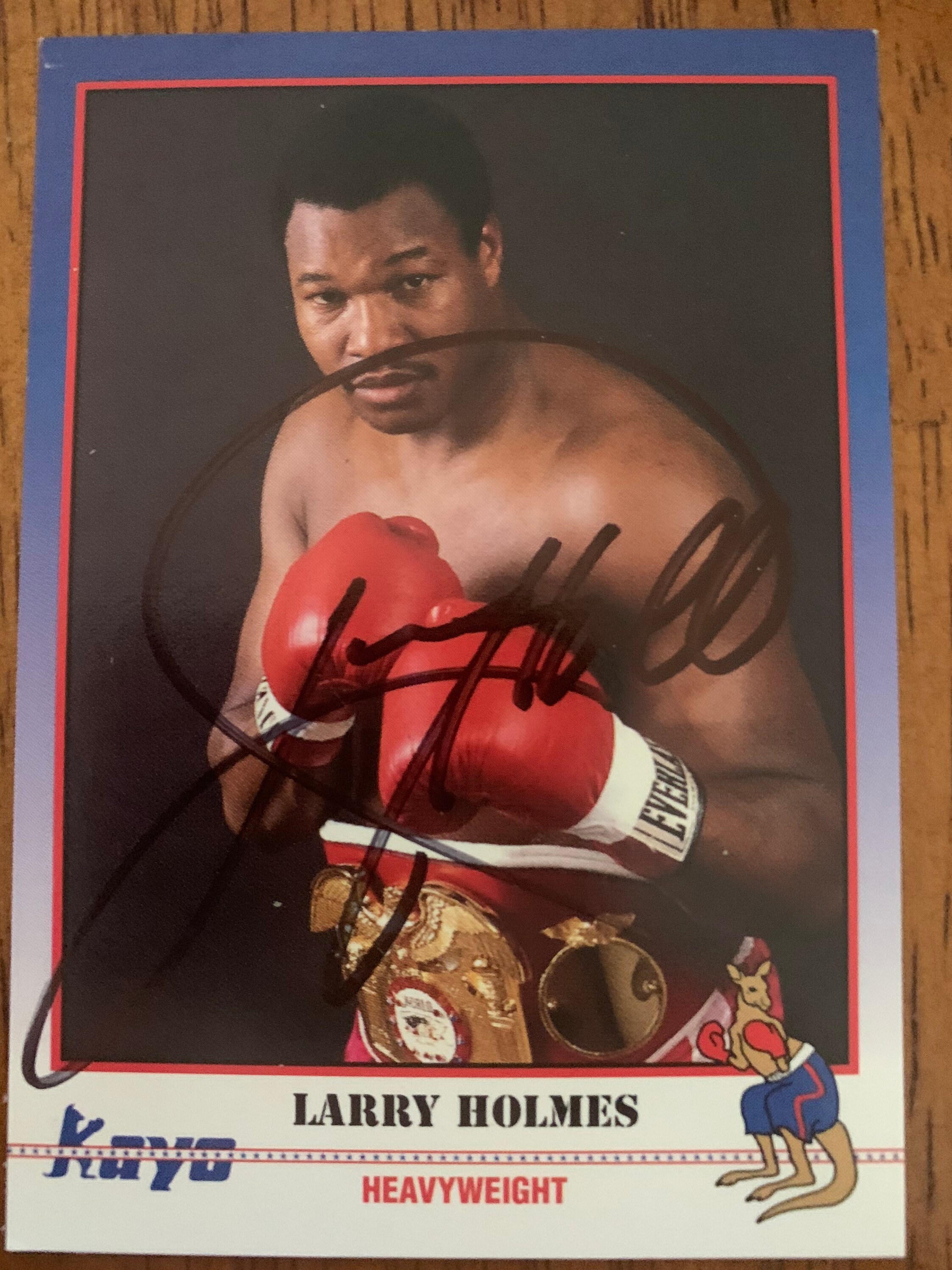 Larry Holmes サイン入りボクシングアート 1991 Larry Holmes Signed Autographed Kayo Boxing Card COA - Etsy