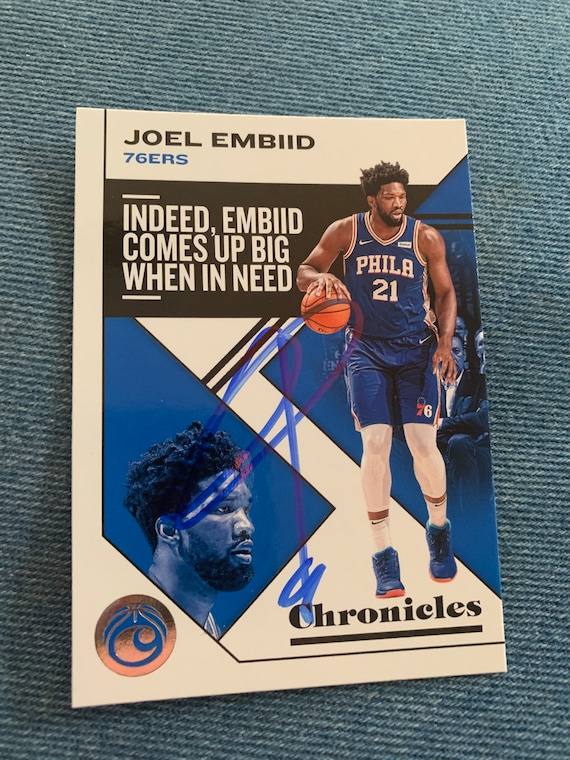 Joel embiid autographed basketball 2025