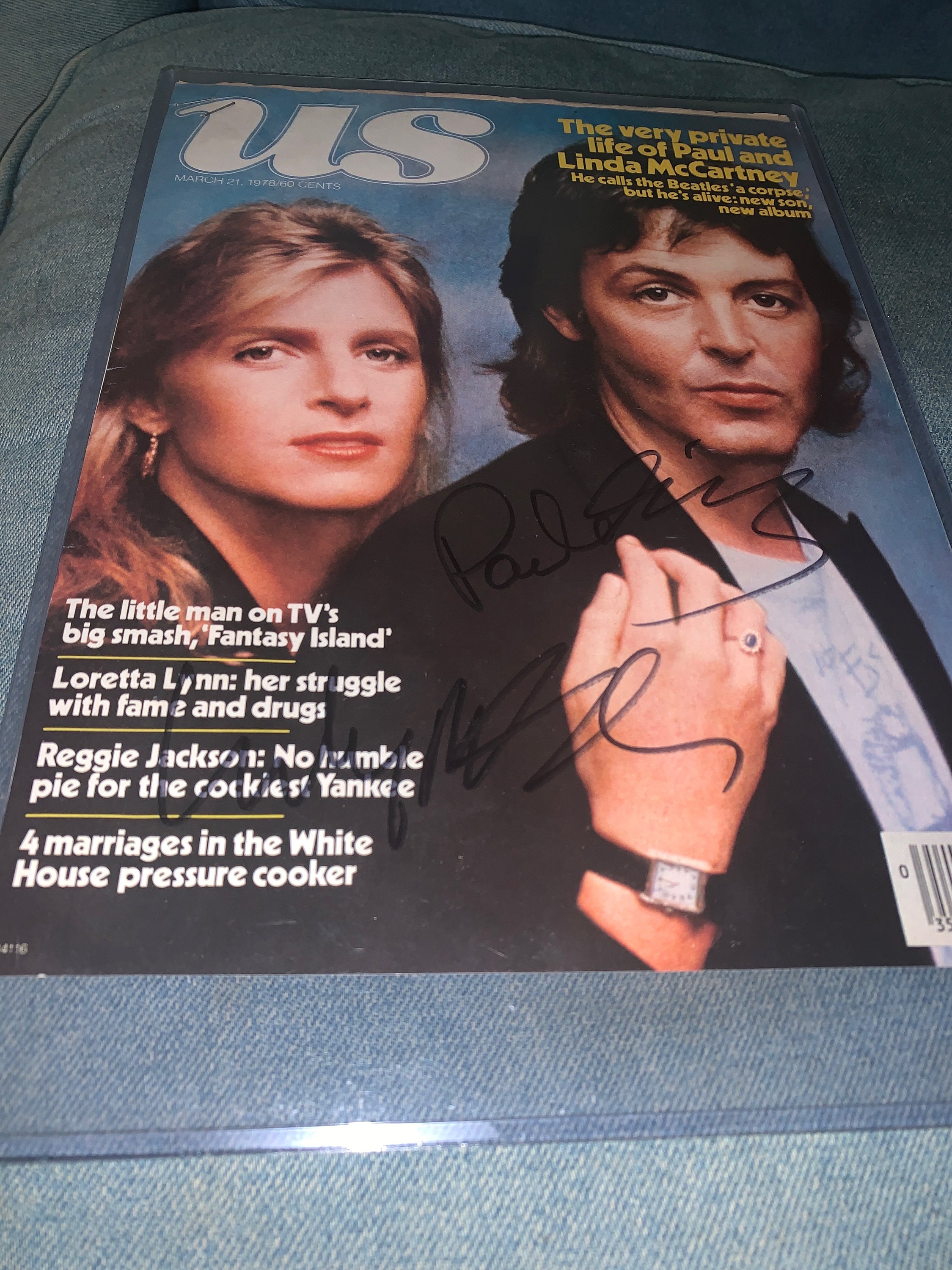 Paul Mccartney and Linda Mccartney Signed Autographed 8x10