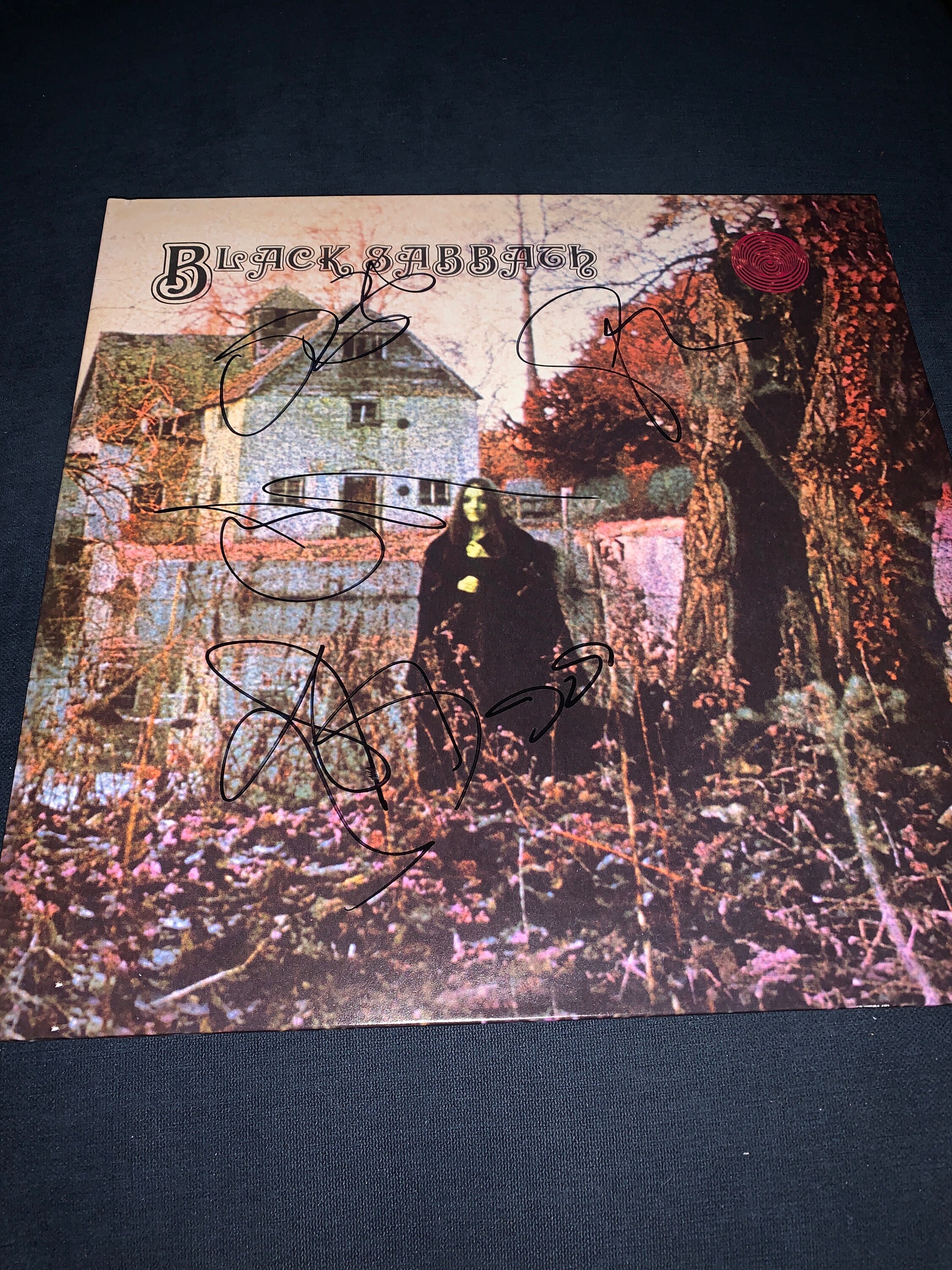 Black Sabbath Ozzy Osbourne, Geezer Butler, Tony Iommi & Bill Ward Signed Autographed Their 1st Album Record LP Vinyl COA