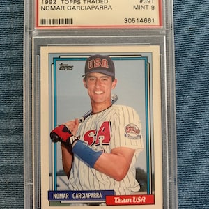 1992 Topps Traded Nomar Garciaparra Boston Red Sox #39T Baseball Card PSA MINT 9