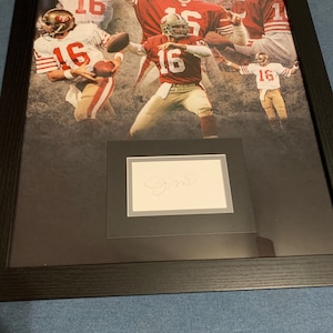 Joe Montana Signed Autographed Framed 16x20 San Francisco 49ers Photo Display. COA