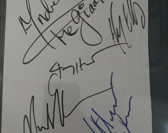 WWF Legends Signed Autographed 8x9 Page by Andre the Giant, Randy