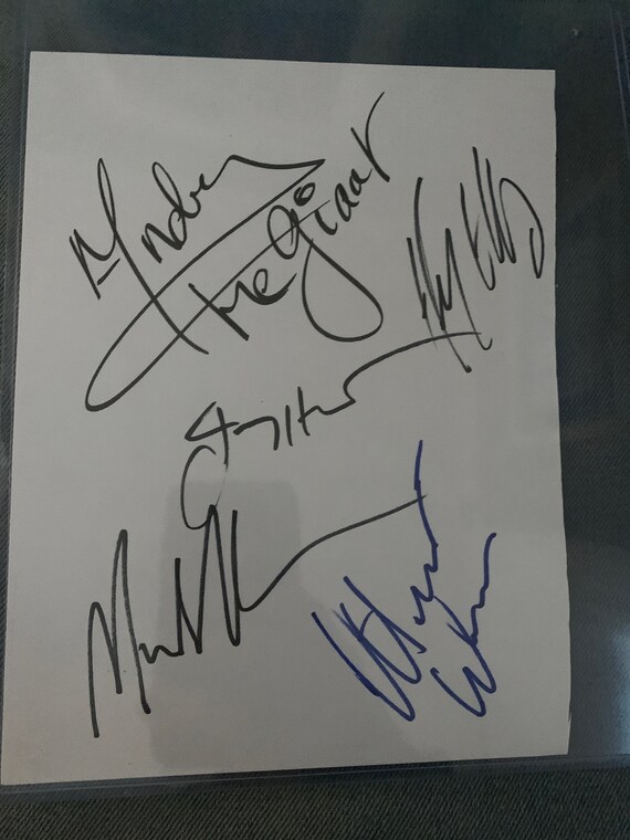 WWF Legends Signed Autographed 8x9 Page by Andre the Giant, Randy